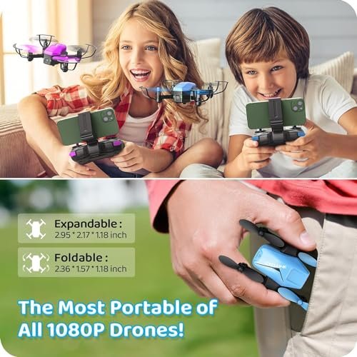 ATTOP X-PACK 20: Foldable 1080P Mini Drone for Kids