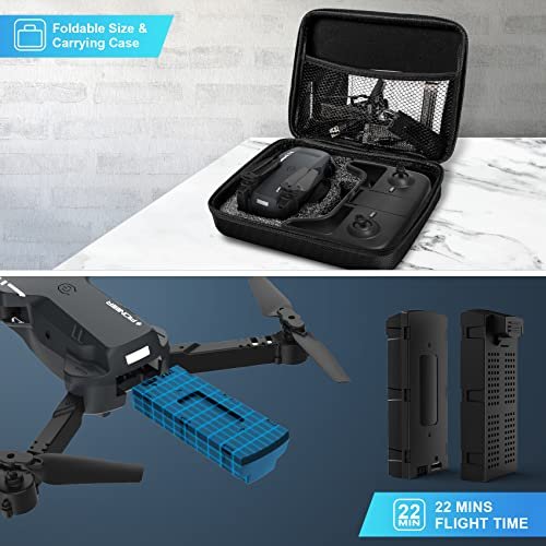 RADCLO 1080P Mini Drone with Adjustable Lens & Carrying Case