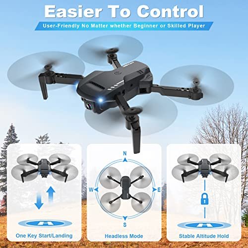 RADCLO 1080P Mini Drone with Adjustable Lens & Carrying Case
