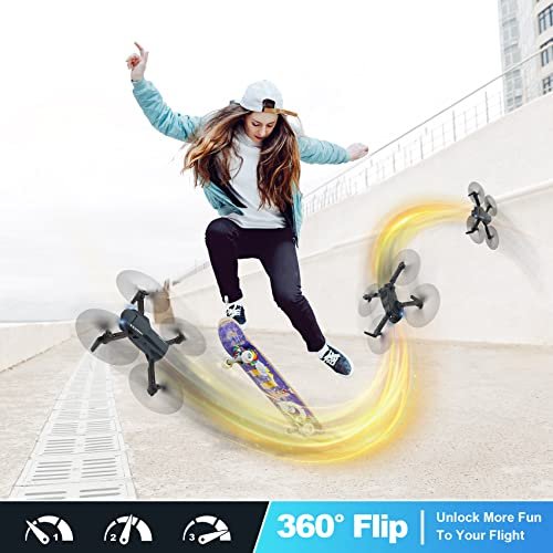 RADCLO 1080P Mini Drone with Adjustable Lens & Carrying Case