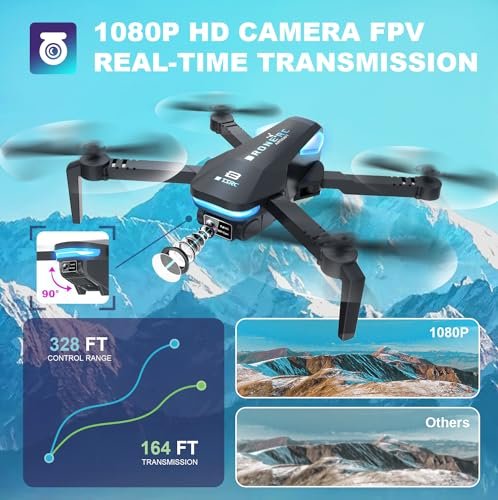 TENSSENX 1080P HD FPV Foldable Drone - Ultimate Kids Gift!